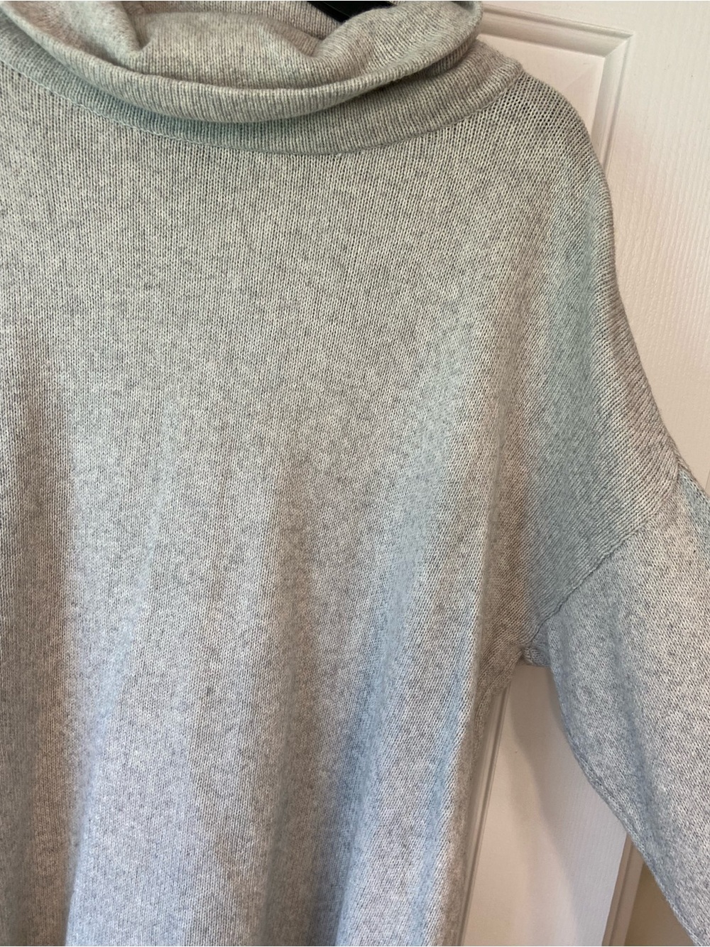 Eileen Fisher Cotton and Recycled Cashmere Turtleneck Top Medium - Picture 7 of 11